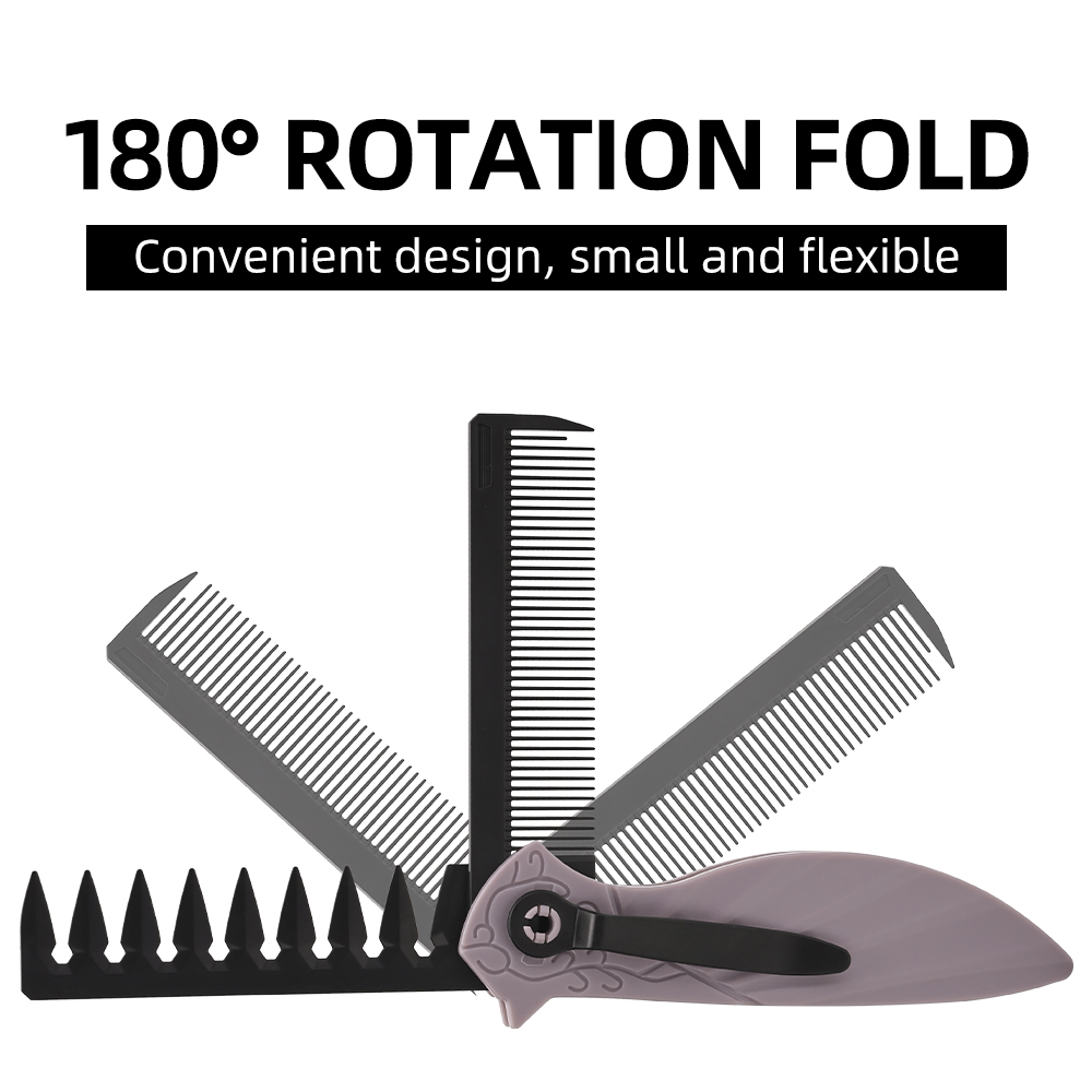 Black Foldable Styling Comb